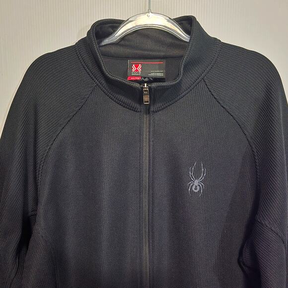 Spyder Men's Core Sweater Jacket Black Full Zip Drawstring Hem Size XXL - Picture 3 of 9